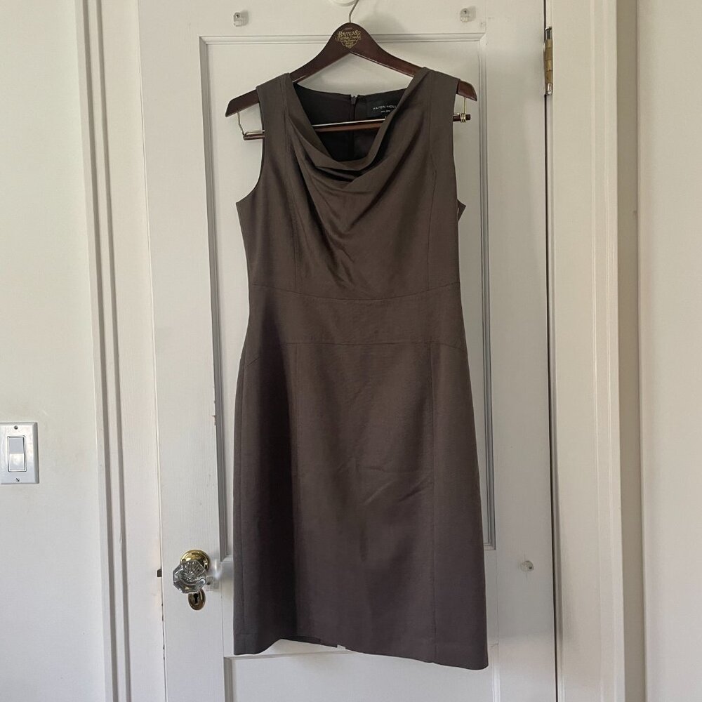 Hilton Hollis Sleeveless Sheath dress Cowal Neckline, Size 6 - Picture 3 of 11
